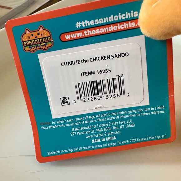 Charlie the Chicken sando Sandoichis series 1 plush apx 7 inches tall NWT - Picture 4 of 9